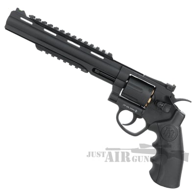 KL Herc 8 Airgun Revolver Co2 Dual Ammo Black Titan