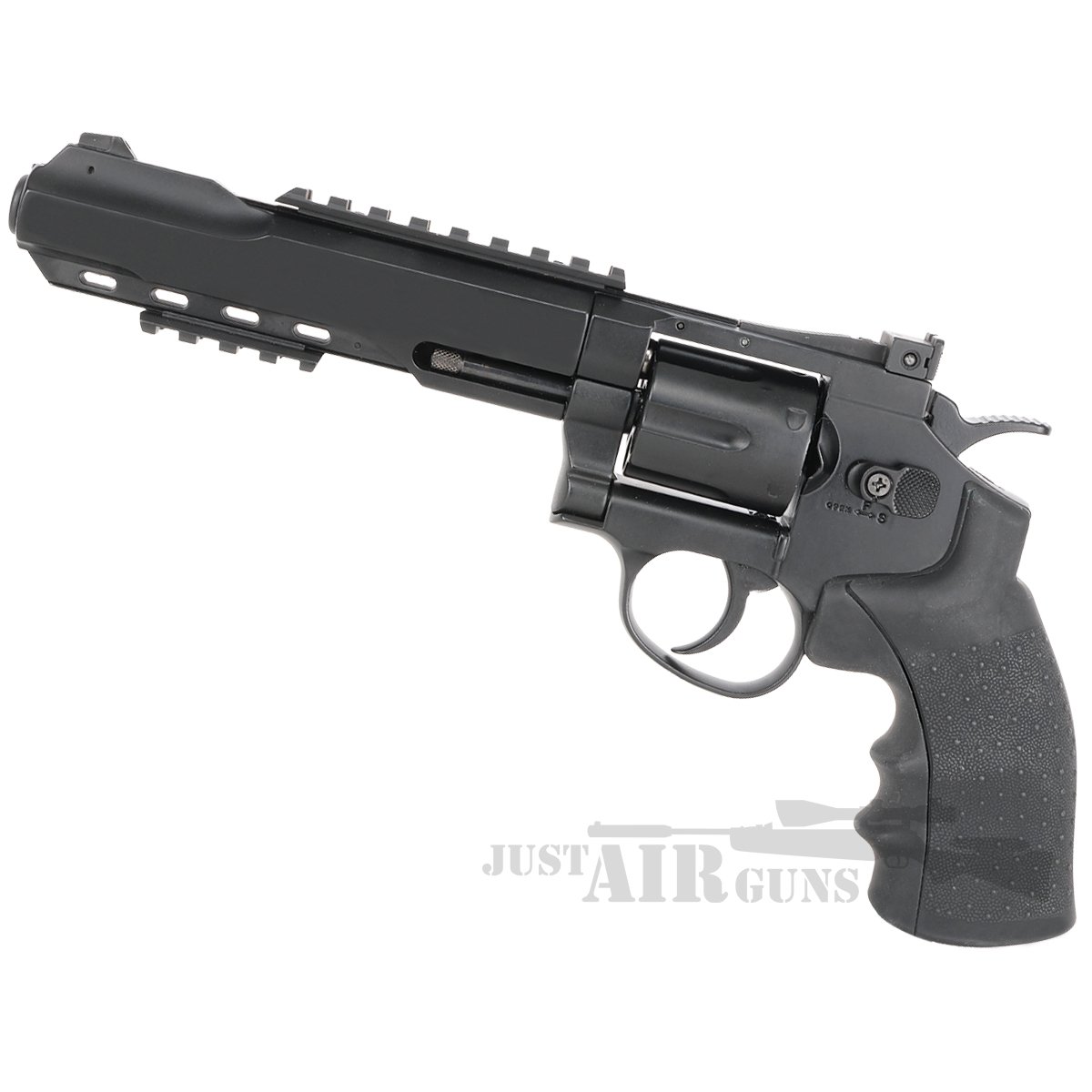 Super Hawk CO2 Airgun Revolver 6 Shooter Black