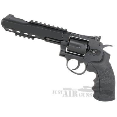 Super Hawk CO2 Airgun Revolver 6 Shooter Black
