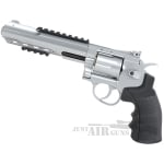 Super Hawk CO2 Airgun Revolver 6 Shooter Brushed Stainless Steel