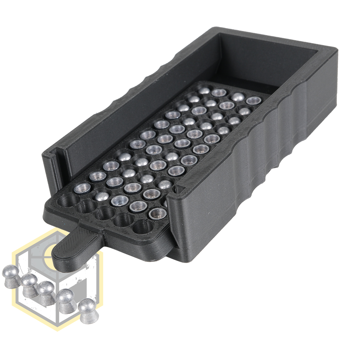 Airgun Pellet Dispenser 22 – 3D Printed Black - Just Air Guns