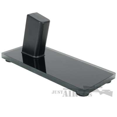 Universal Pistol Display Stand with Reflective Glass Base