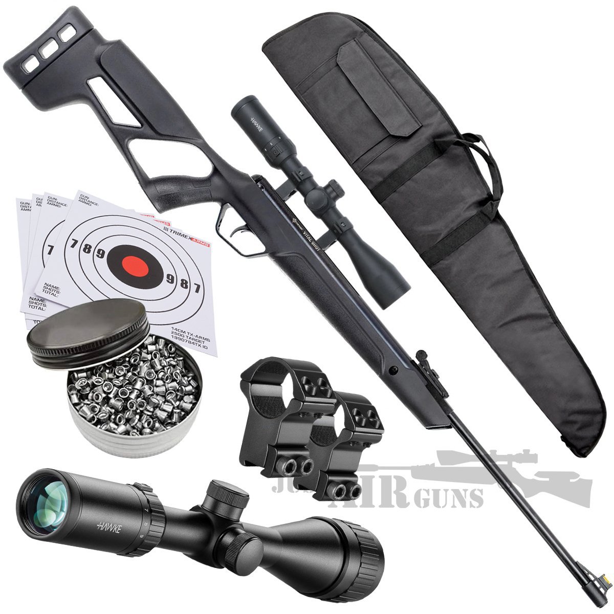 Bundle Offer Crosman Vital Shot Break Barrel Air Rifle .22