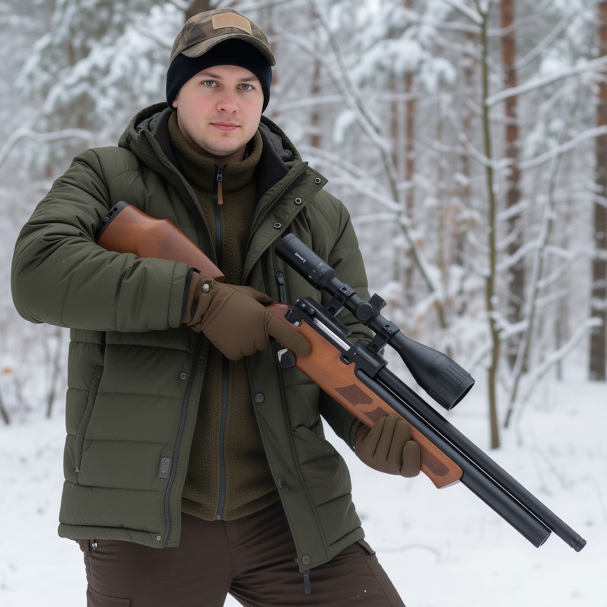 Kral Puncher-K Walnut Stock PCP Air Rifle