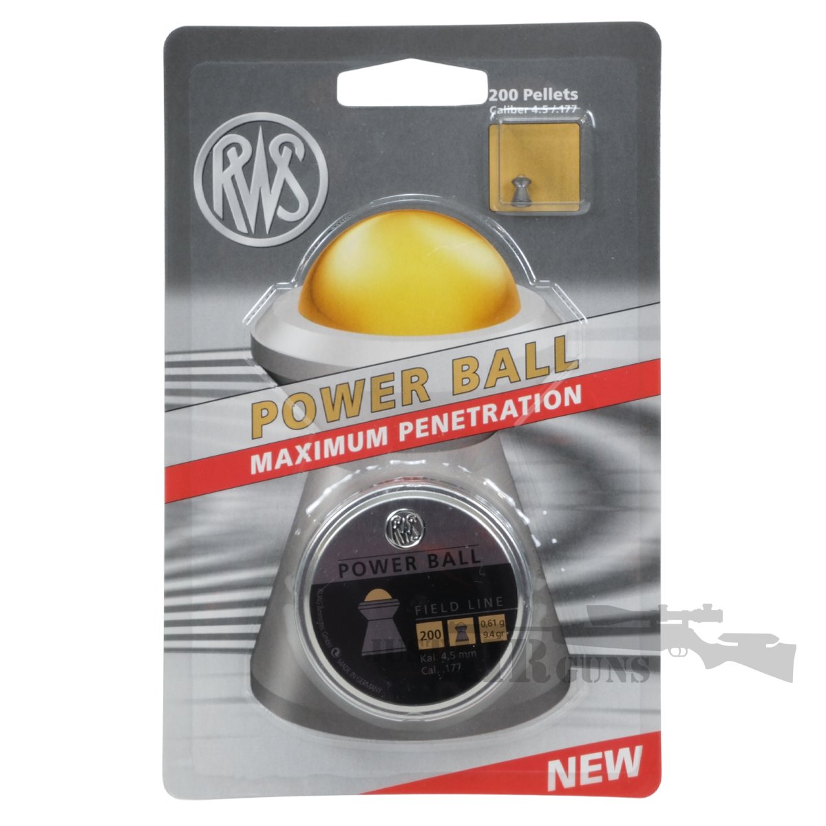 RWS Power Ball Maximum Penetration .177 x 200 pellets Field Line