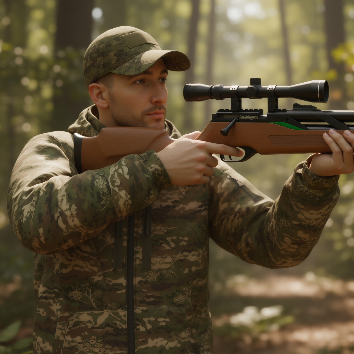 Remington T-Rex Bolt Action PCP Air Rifle .22 with Scope and Wood Stock