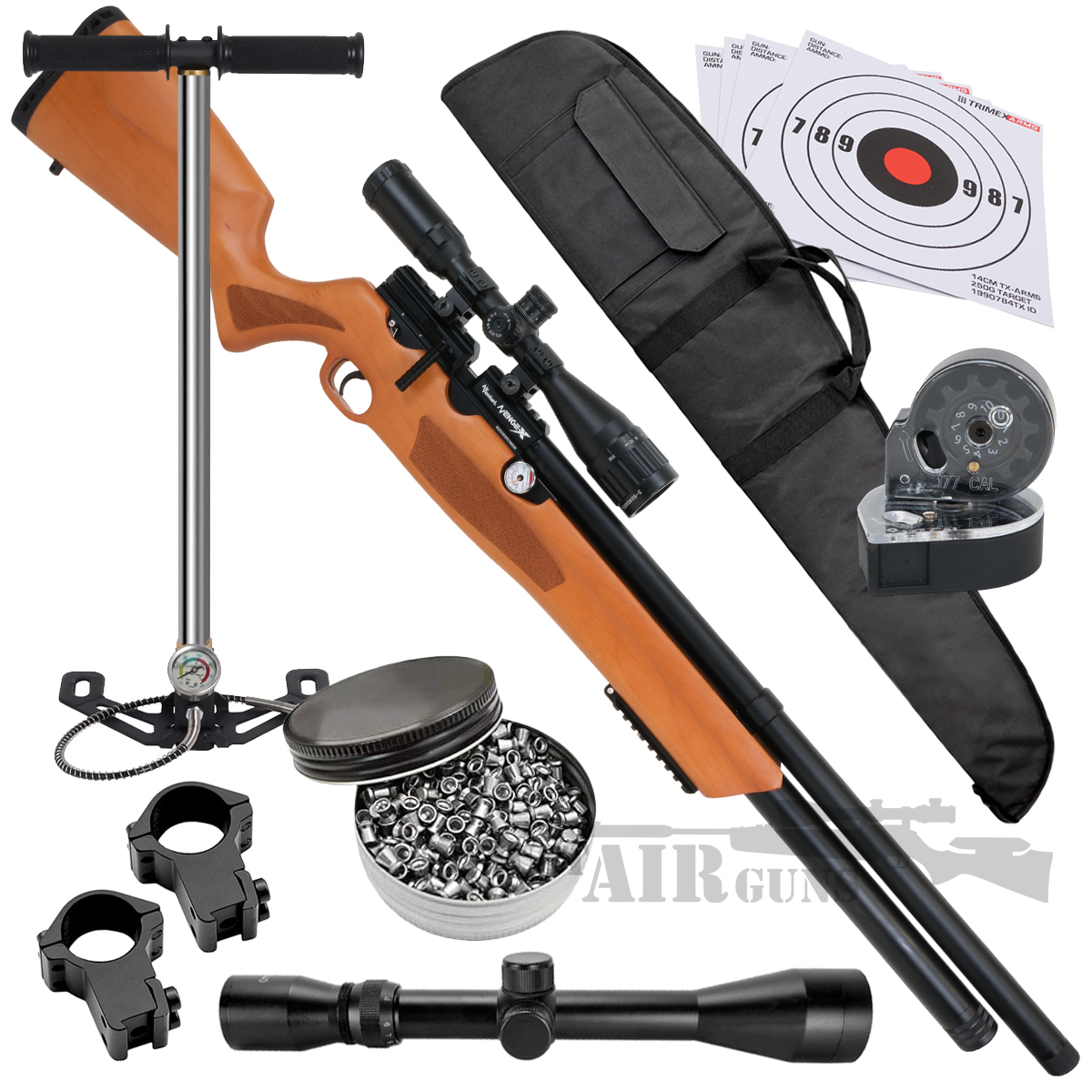 Air Venturi Avenge-X Wood Stock Regulated PCP Air Rifle X1-AW