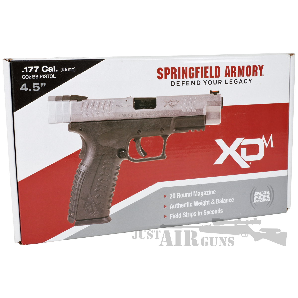 Springfield Armory XDM 4.5 CO2 Blowback Air Pistol 4.5 BB Silver