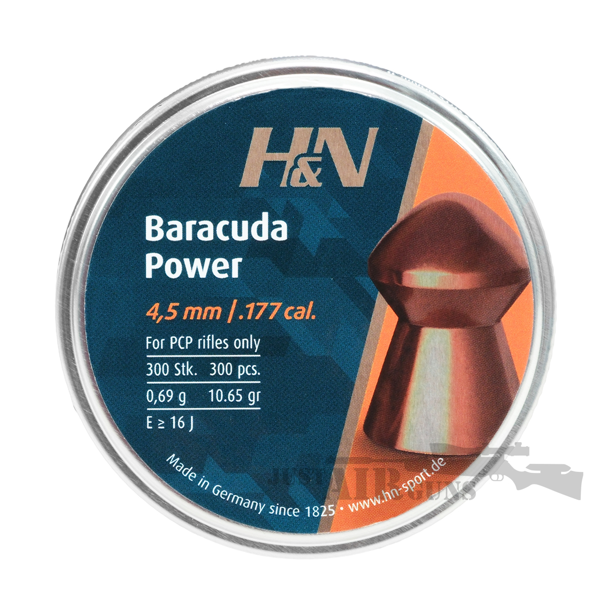 H&N Baracuda Power .177 300ct Airgun Pellets