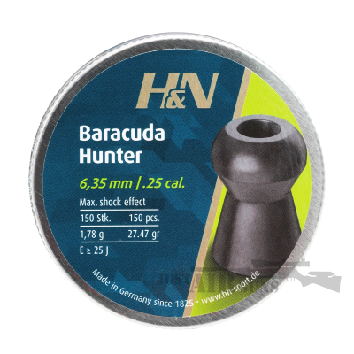 H&N Baracuda Hunter .25 150ct Airgun Pellets