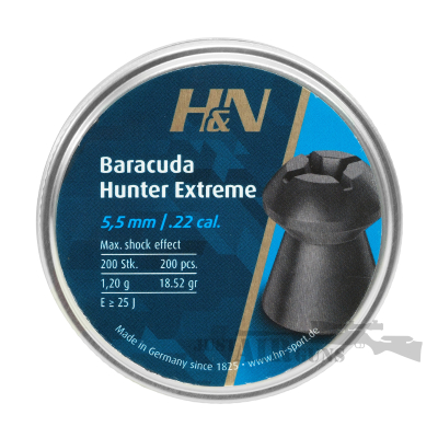 H&N Baracuda Hunter Extreme .22 200ct Airgun Pellets