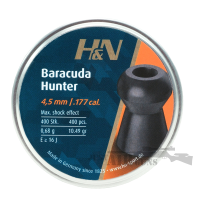 H&N Baracuda Hunter .177 400ct Airgun Pellets