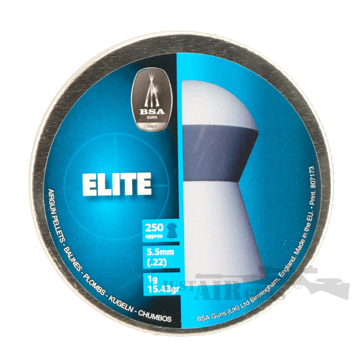 BSA Elite Domed Airgun Pellets .22 x 250