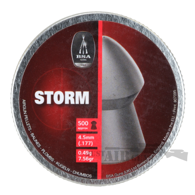 BSA Storm Pointed Airgun Pellets .177 x 500pcs