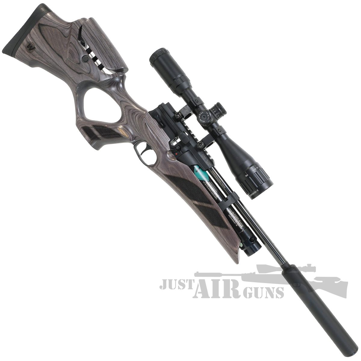 Weihrauch HW 110 KT Laminate Stock and Moderator PCP Air Rifle HW110KLA