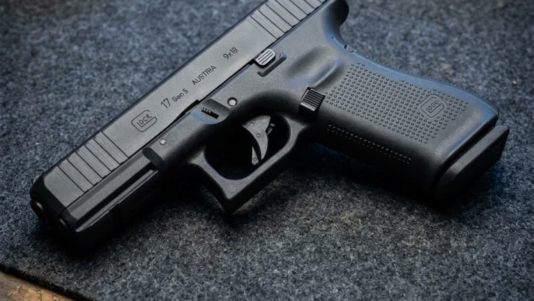 Glock 17 Gen5 CO2 Pellet Air Pistol on a bench